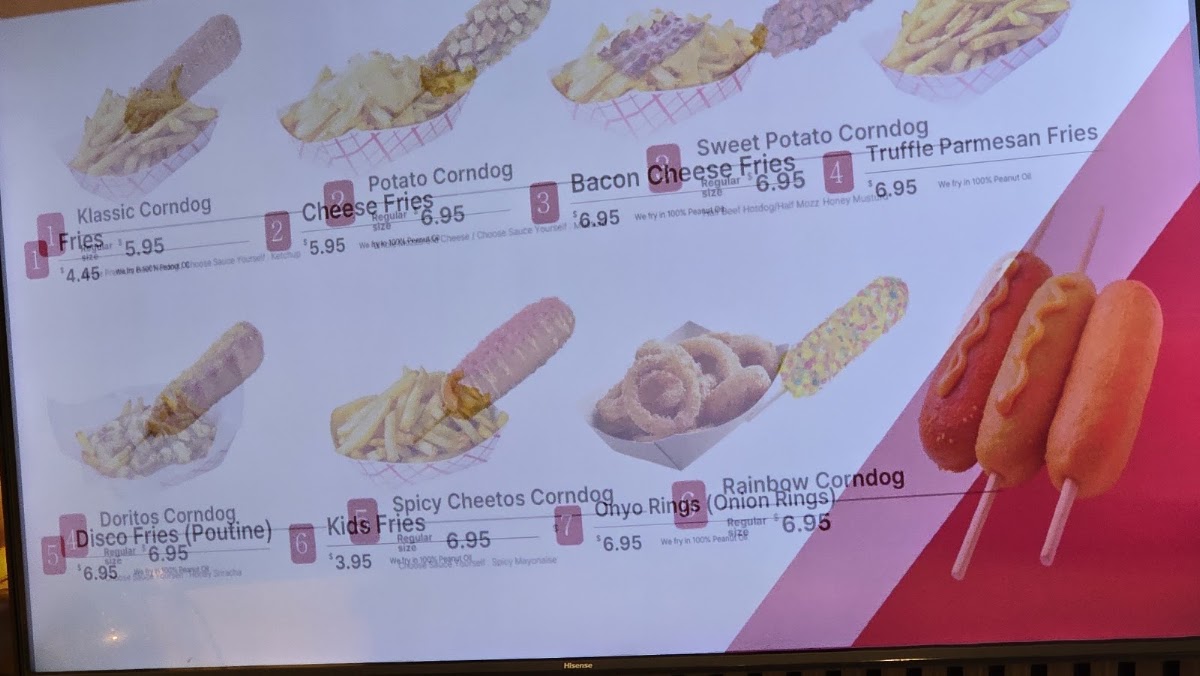 Burger Kraze menu board