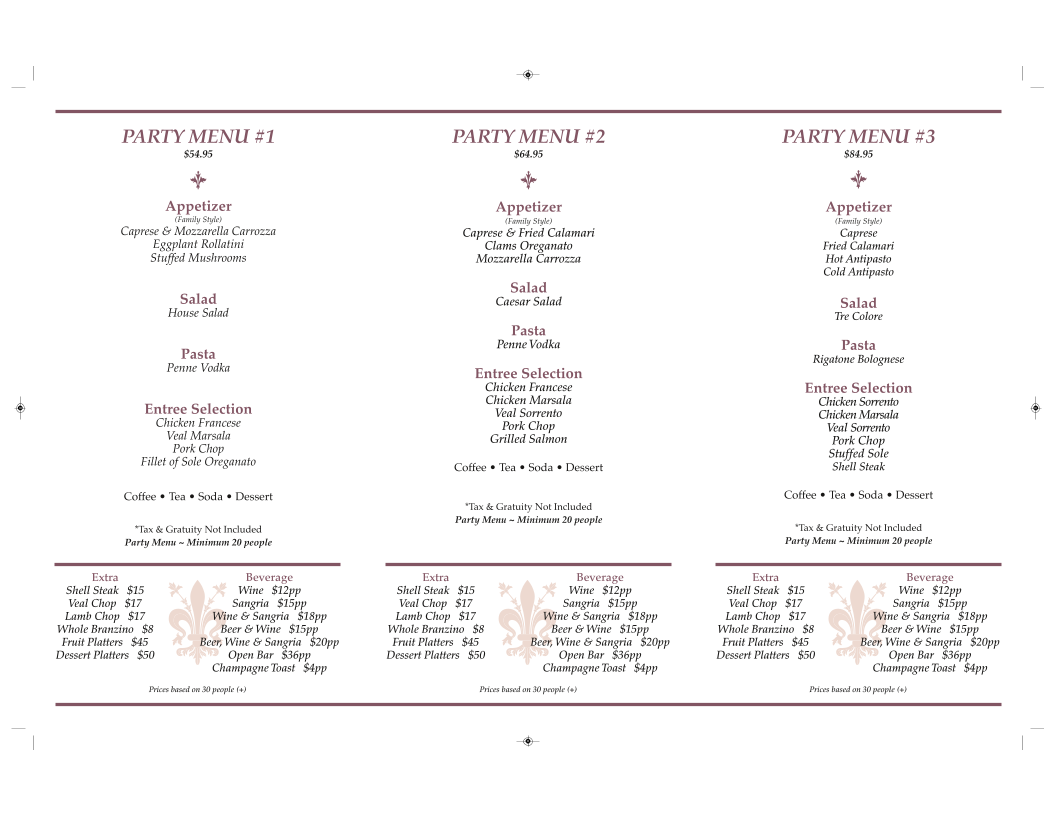 Trattoria Toscana menu board