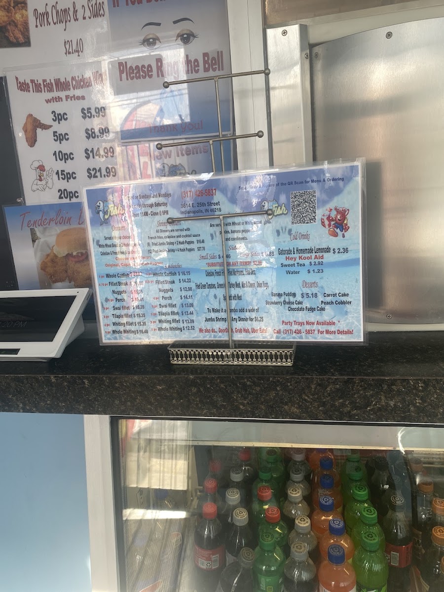 Taste This Fish menu board