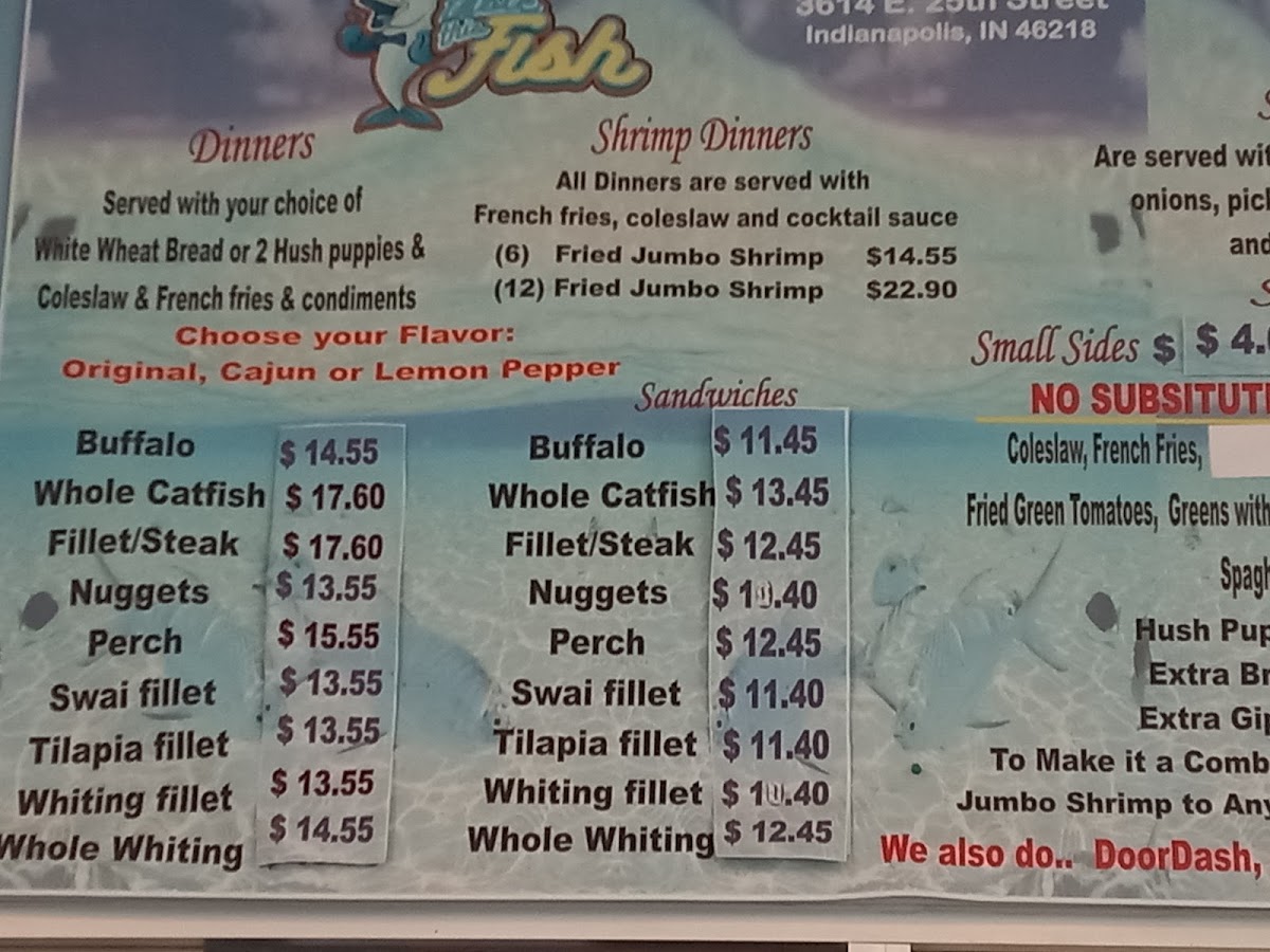 Taste This Fish menu board