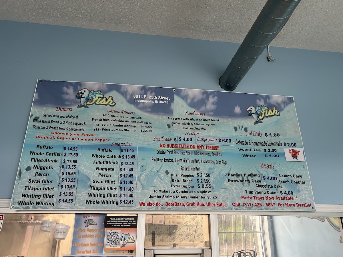 Taste This Fish menu board