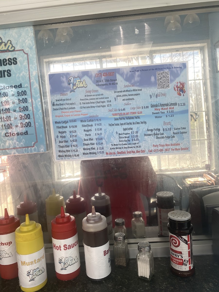 Taste This Fish menu board