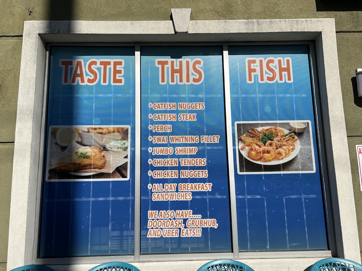 Taste This Fish menu board