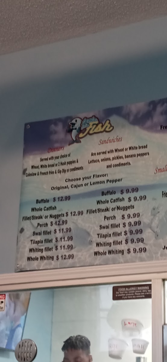 Taste This Fish menu board
