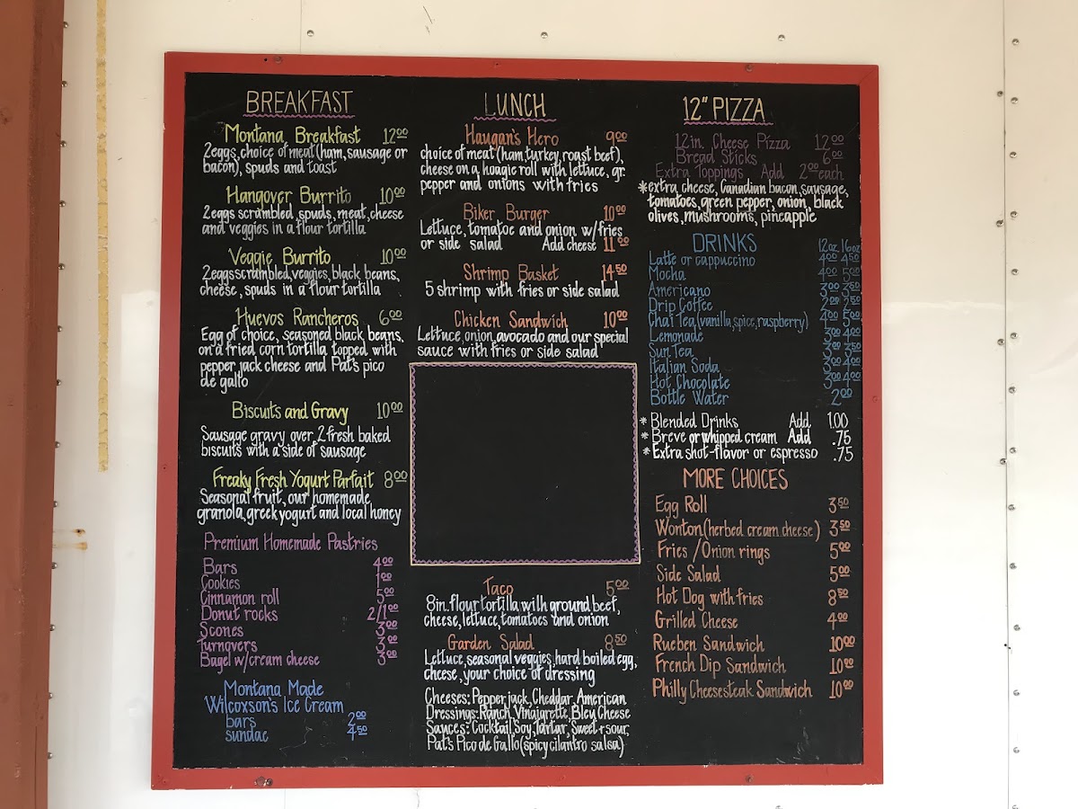 Haugan Express menu board