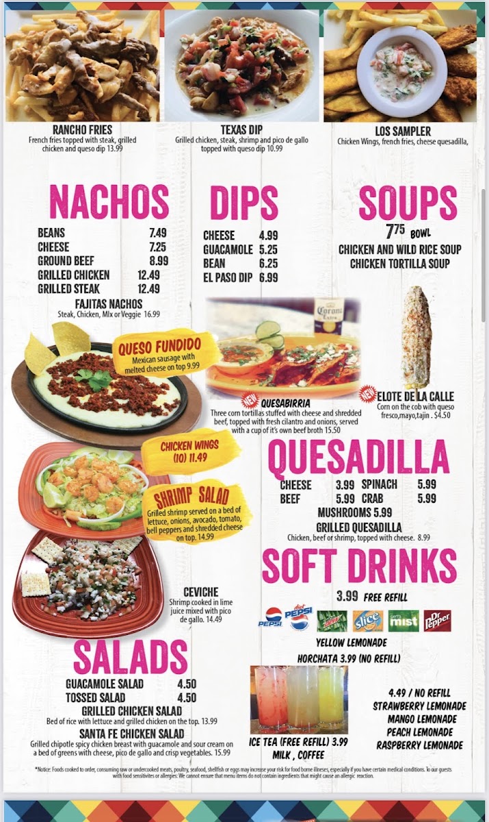 1942 Tacos & Tequila menu board