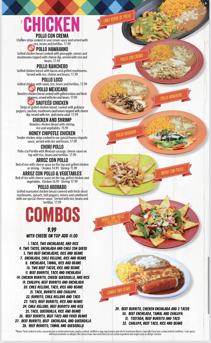 1942 Tacos & Tequila menu board
