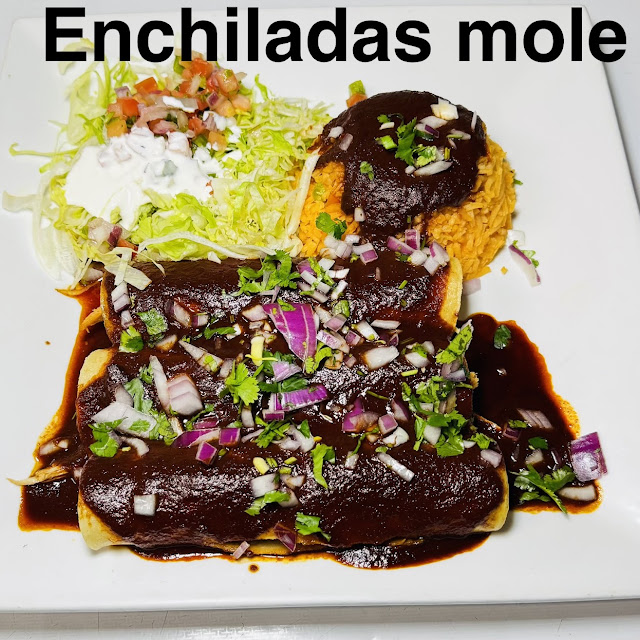 Mole Chicken Enchiladas with Rice
