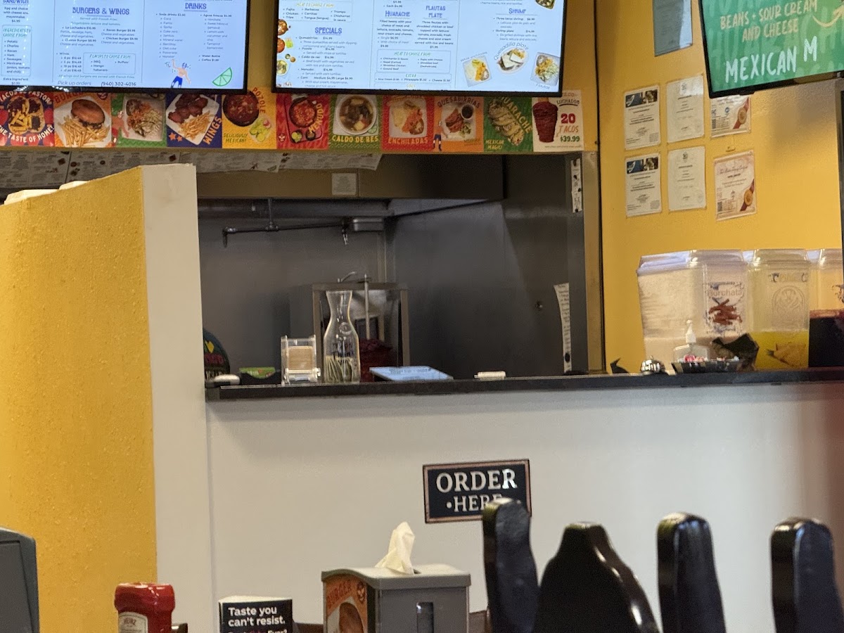 Taco Luchador menu board