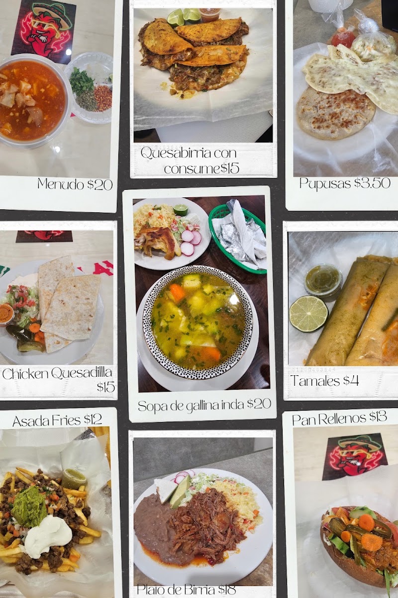 Sabor Latino menu board