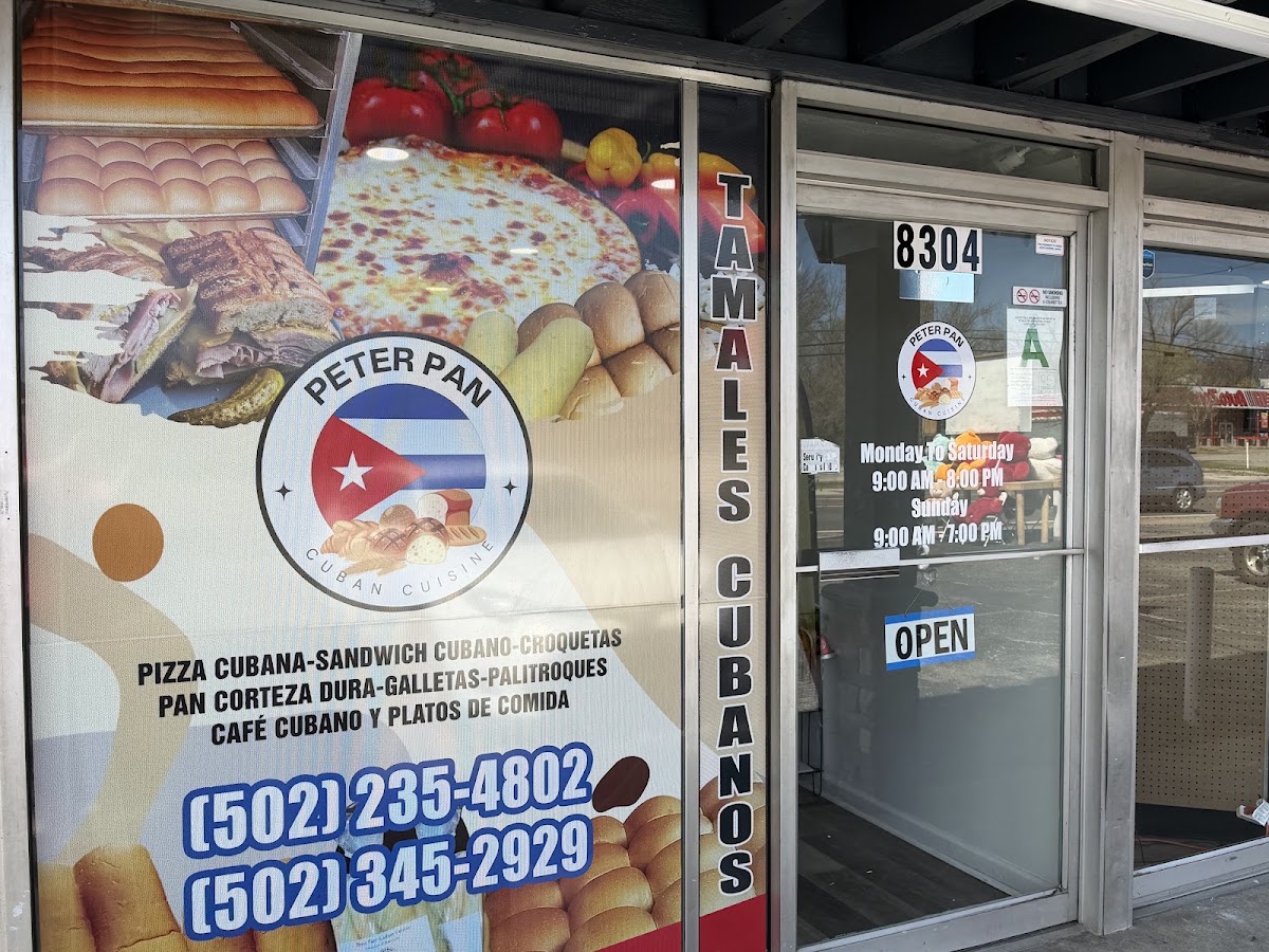 Peter Pan Cuban Cuisine menu board