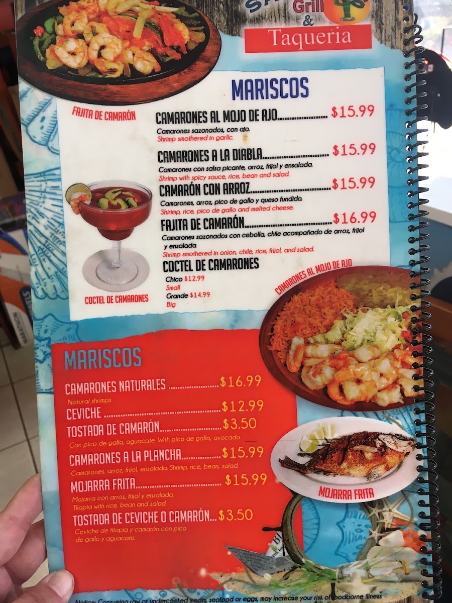 San Luis Grill menu board