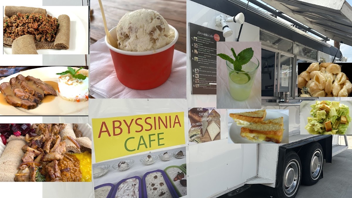 Abyssinia cafe menu board