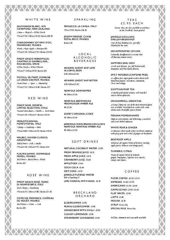 Cafe Benji menu board