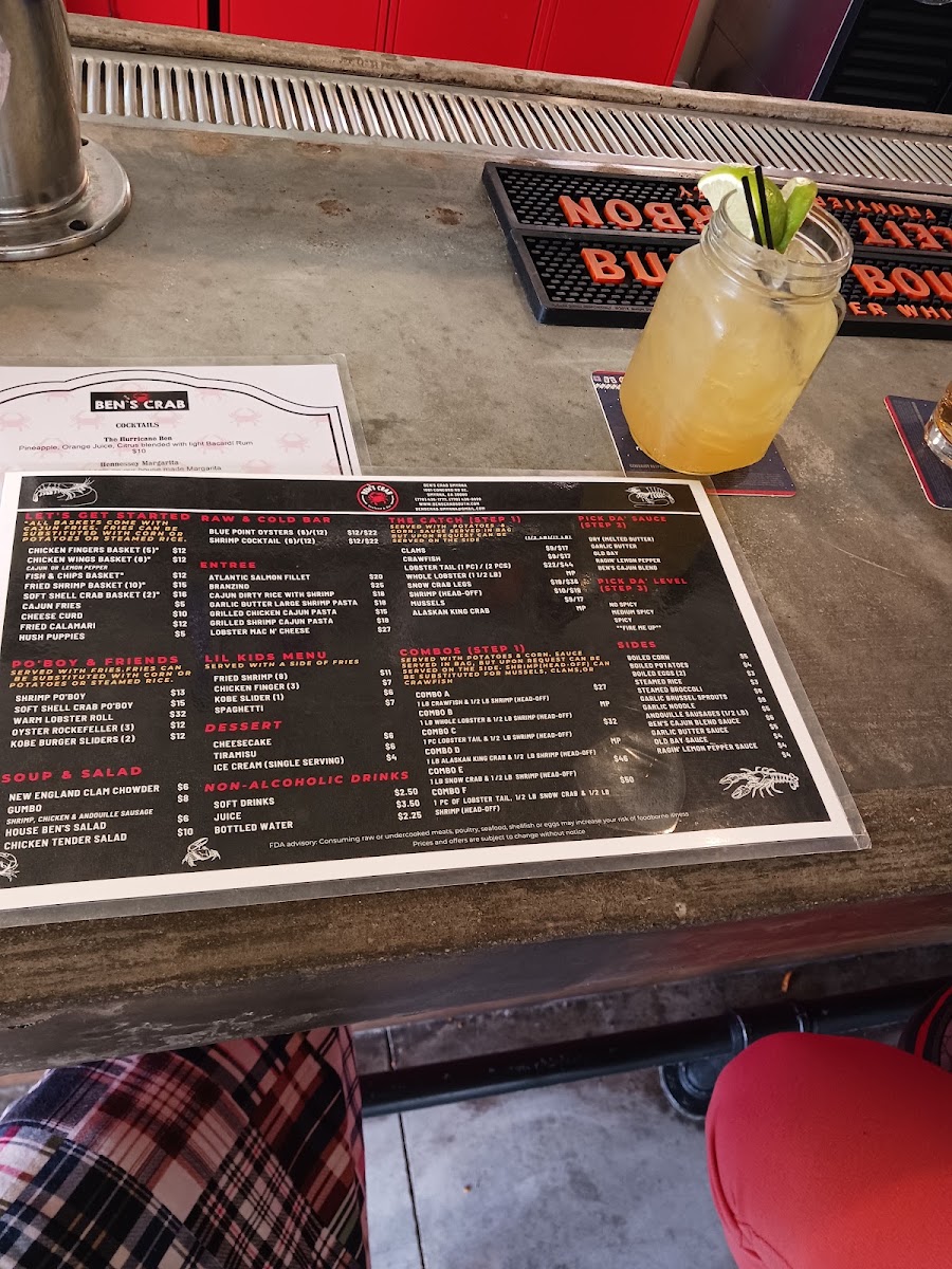 T's Brunch Bar menu board