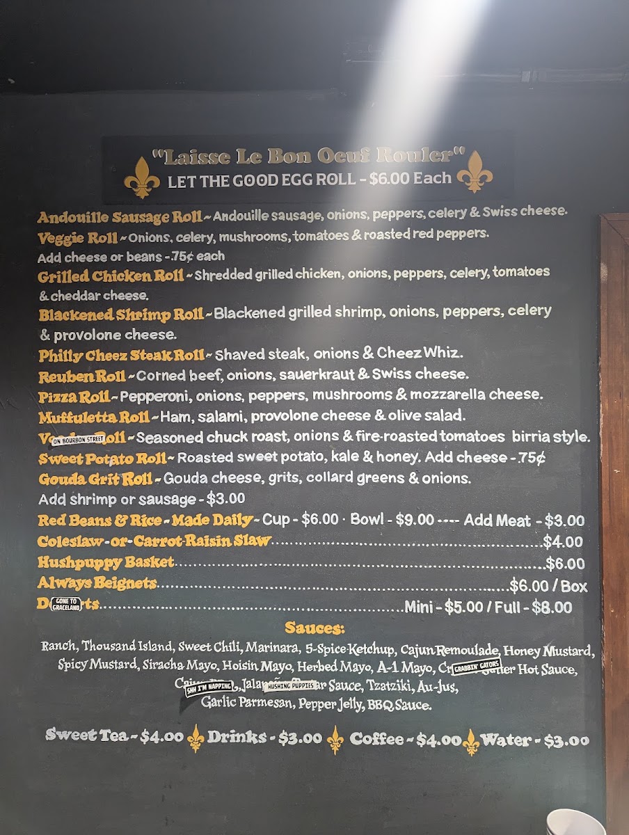 Lan-Yap Cafe menu board