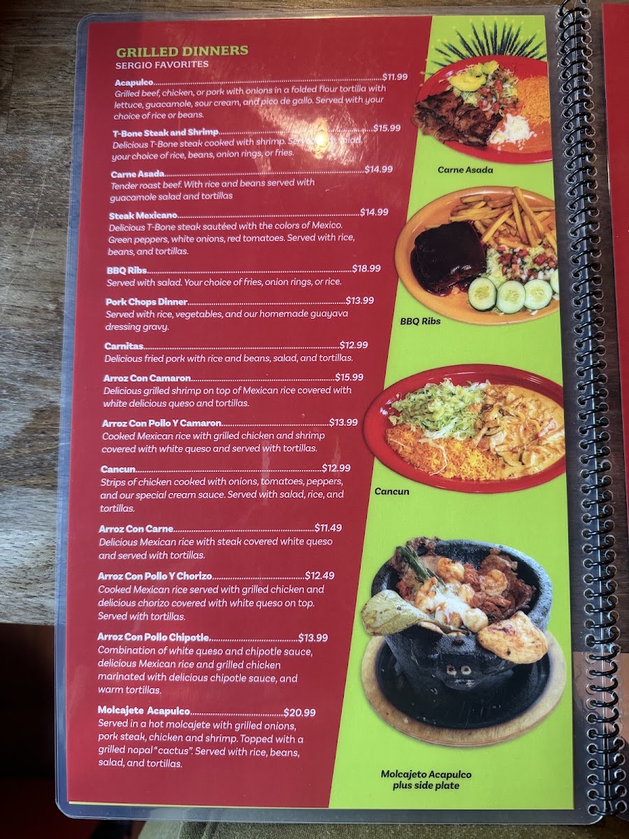 Iguana’s Taqueria Restaurant menu board