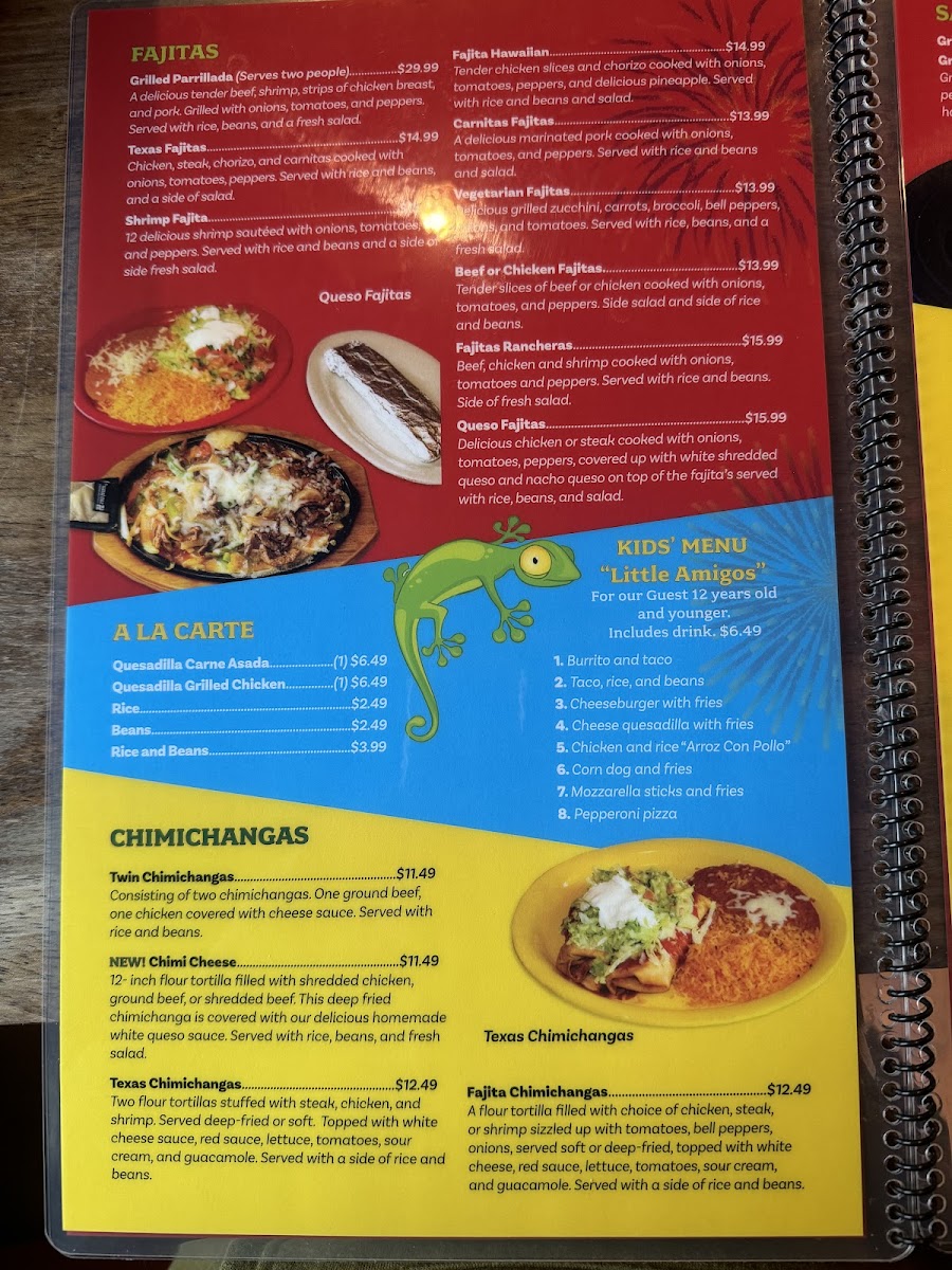 Iguana’s Taqueria Restaurant menu board