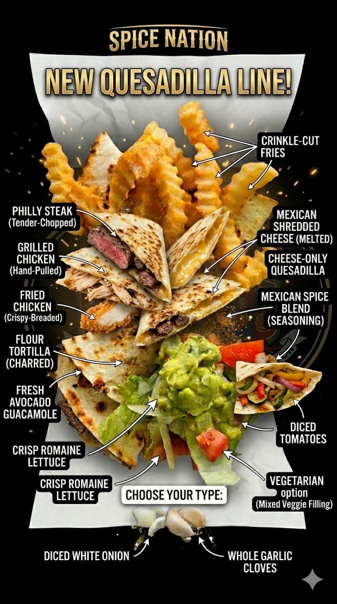 SpiceNation Food Truck menu board