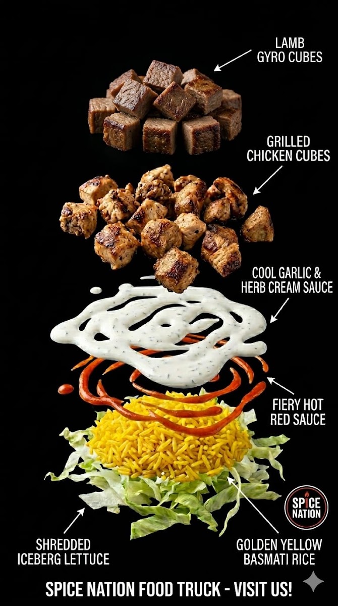 SpiceNation Food Truck menu board