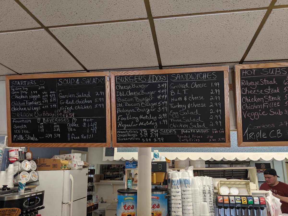 Sebera's Custard Kitchen menu board