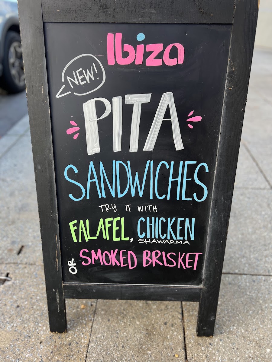 Ibiza menu board