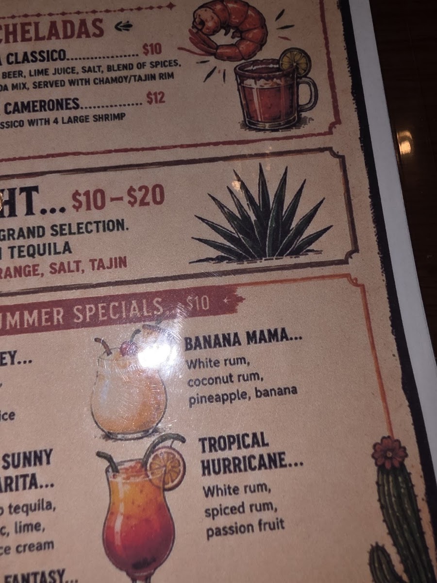Monte Lobo menu board