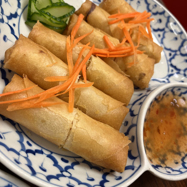 Golden Fried Spring Rolls with Sauce