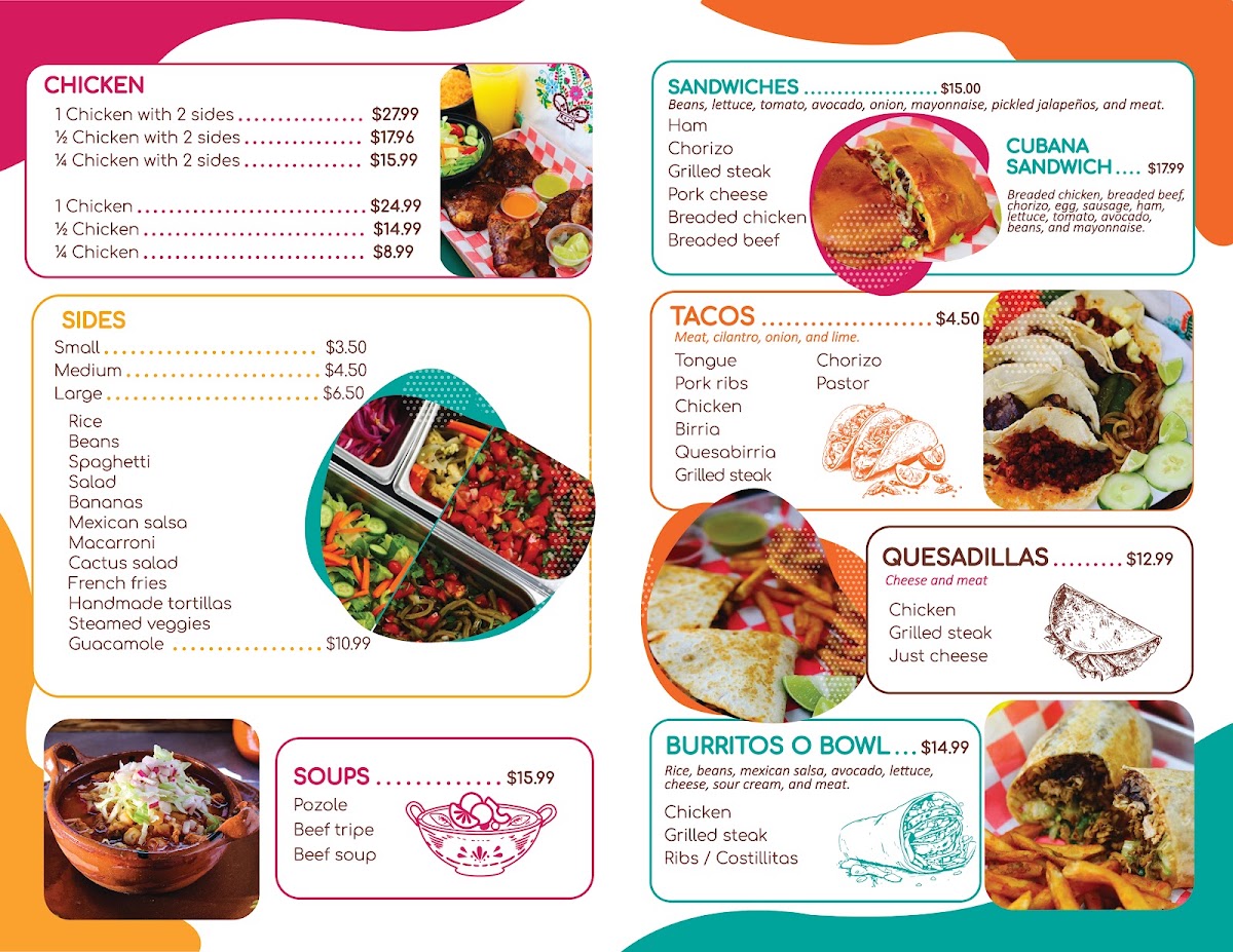 Laurita’s Chicken menu board