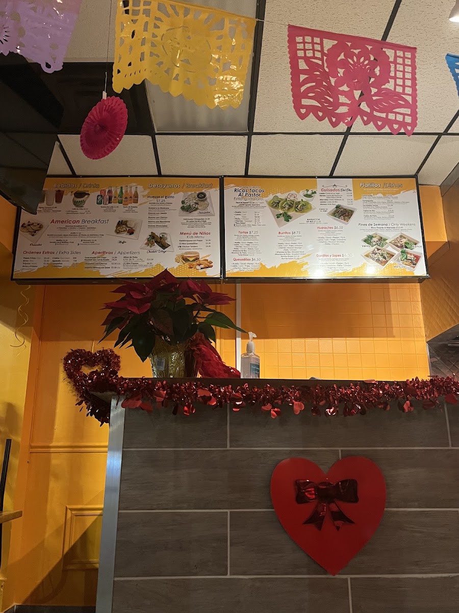La Esquina del Taco menu board