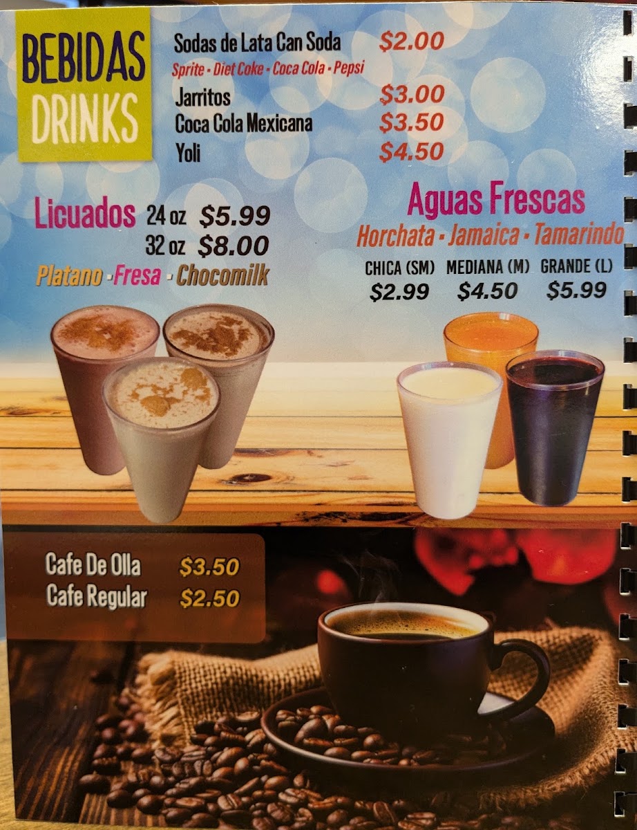 La Esquina del Taco menu board