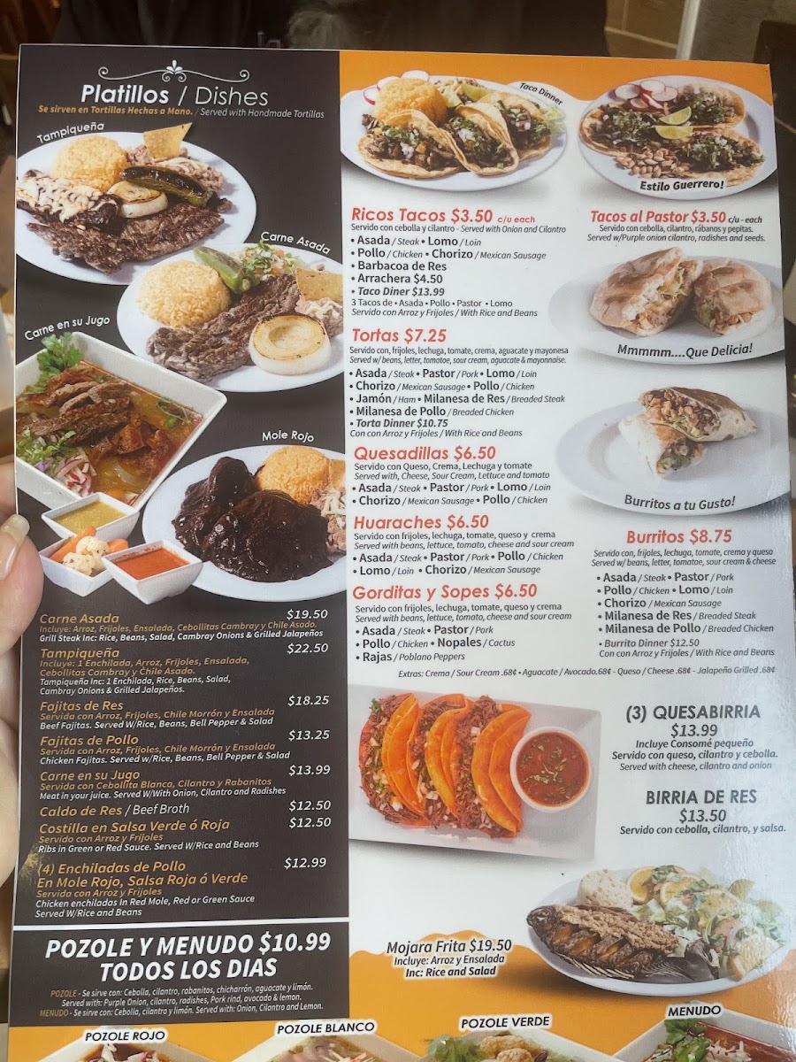 La Esquina del Taco menu board
