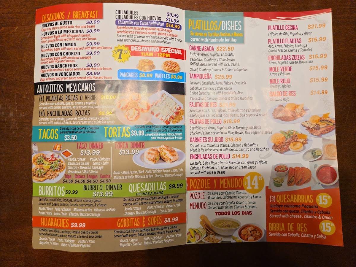 La Esquina del Taco menu board