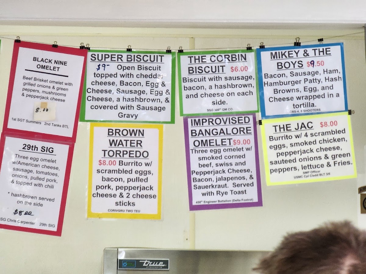 In Good Taste - Leisure Center menu board