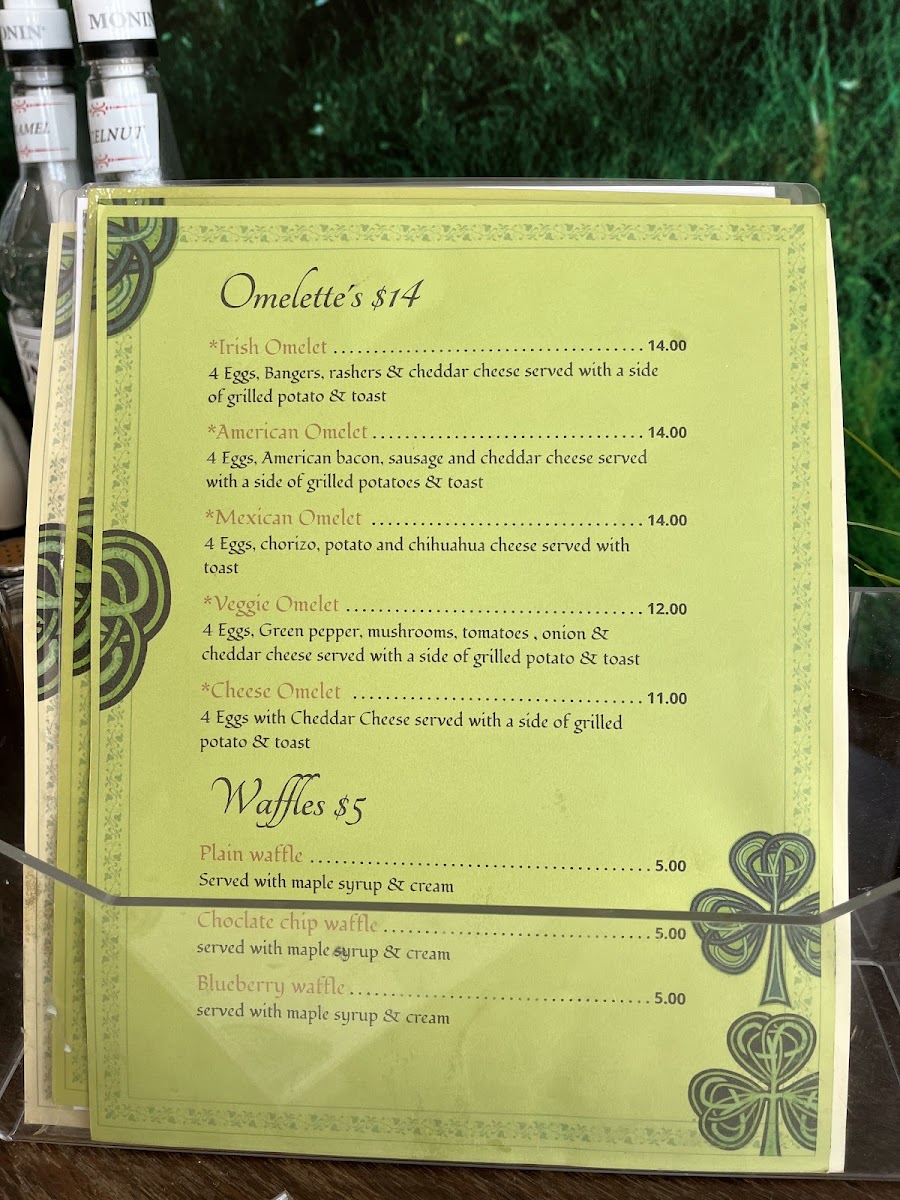O'Kelly’s Bakery & Gourmet menu board