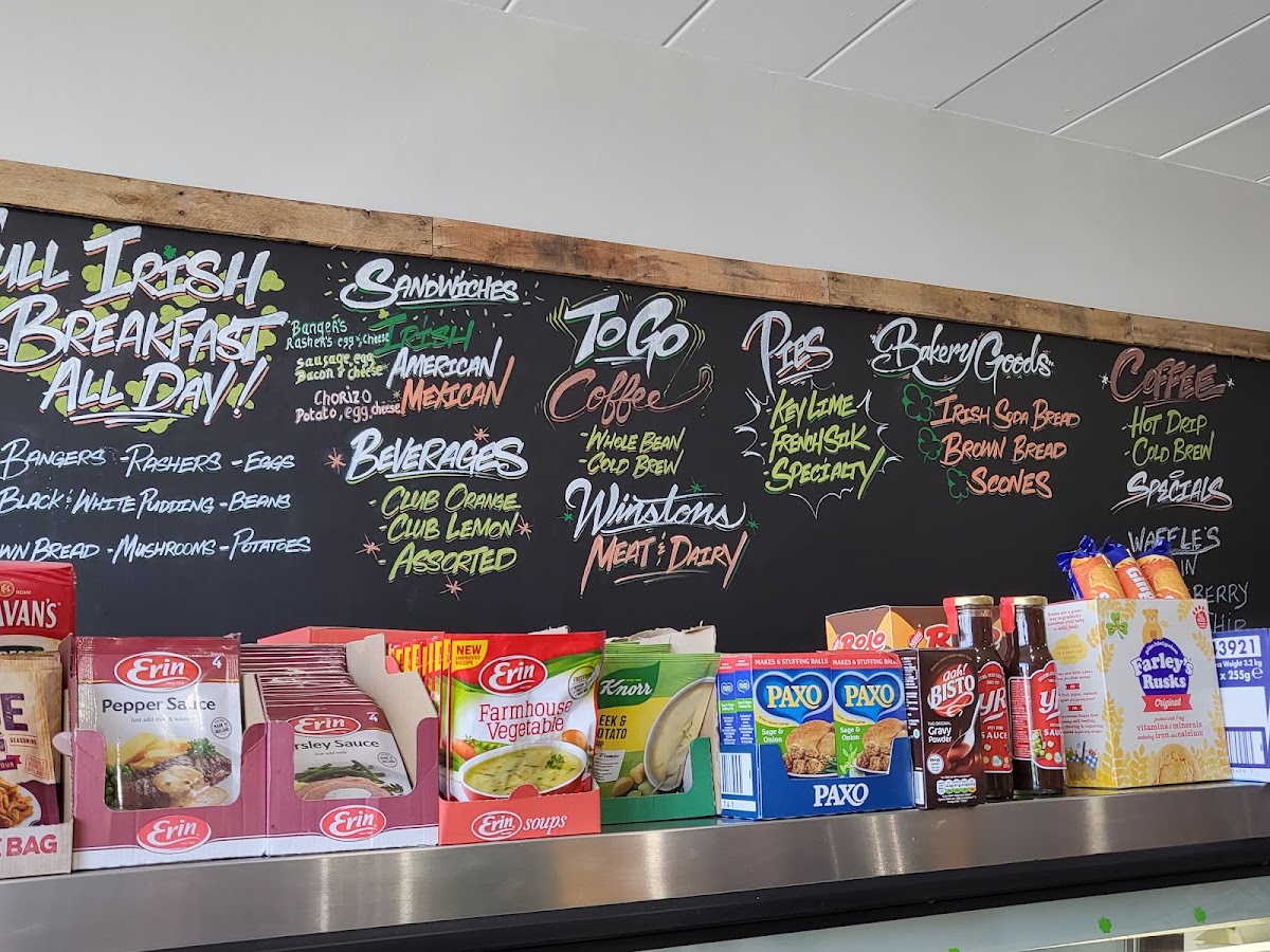 O'Kelly’s Bakery & Gourmet menu board