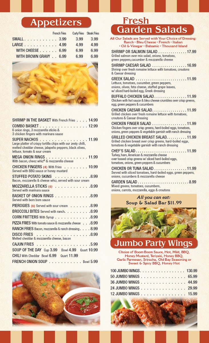 Fairlane Diner menu board
