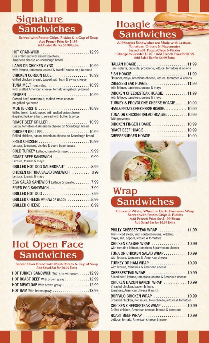 Fairlane Diner menu board