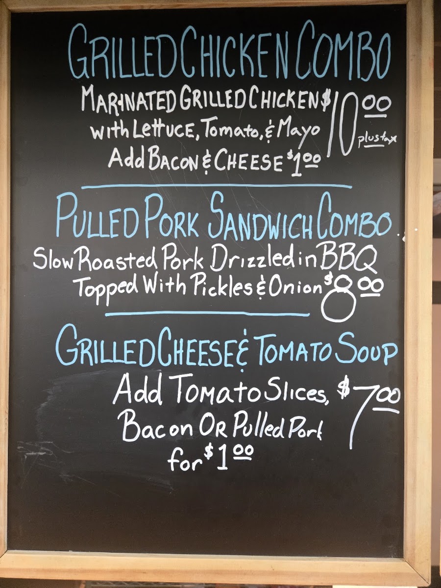 That Burger Place menu board