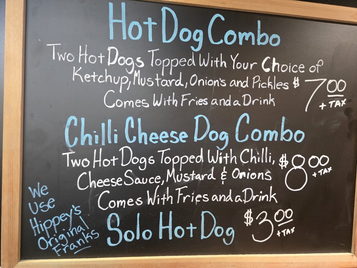 That Burger Place menu board