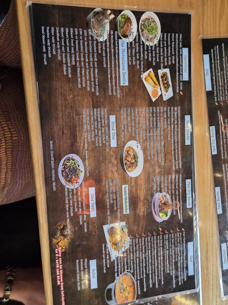 Kyojin Pho Conway menu board