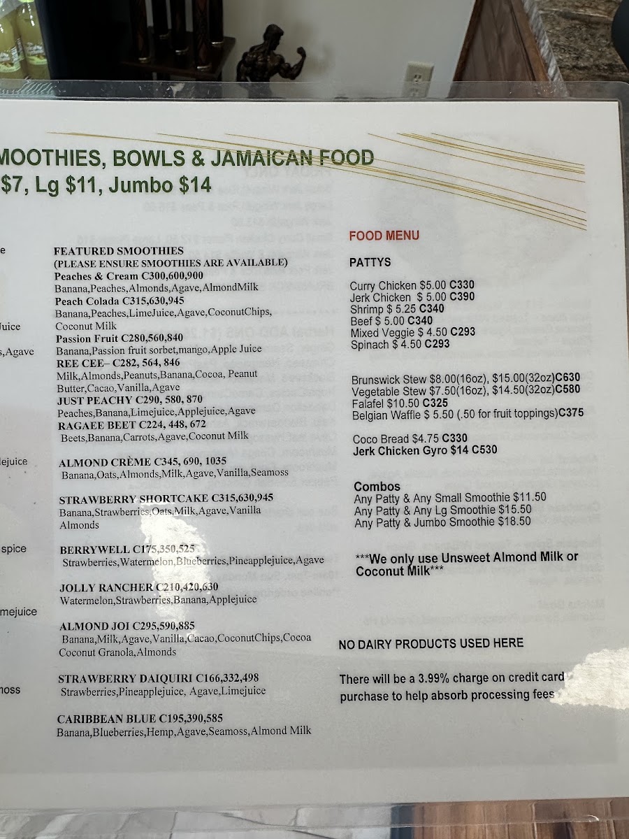 Smoothie Q menu board