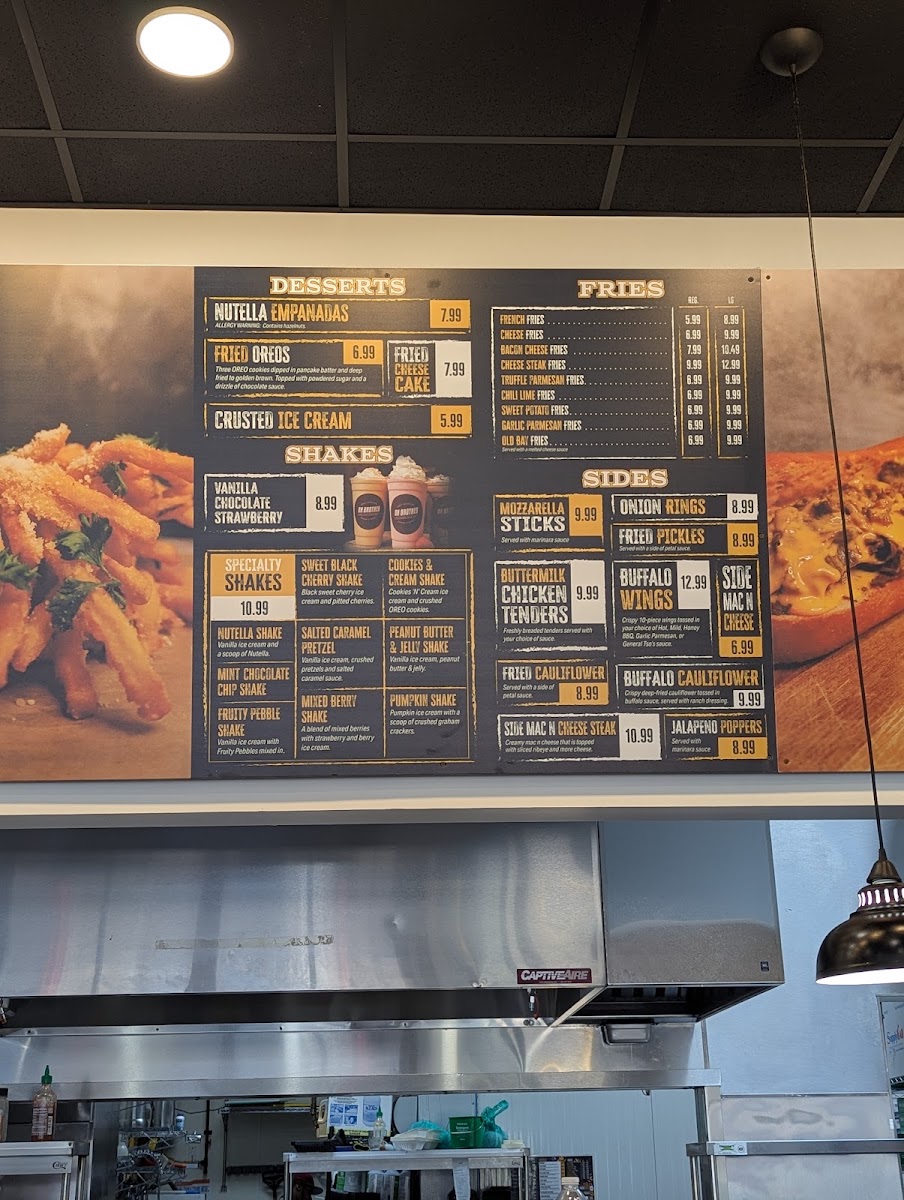 Oh Brother Philly menu board