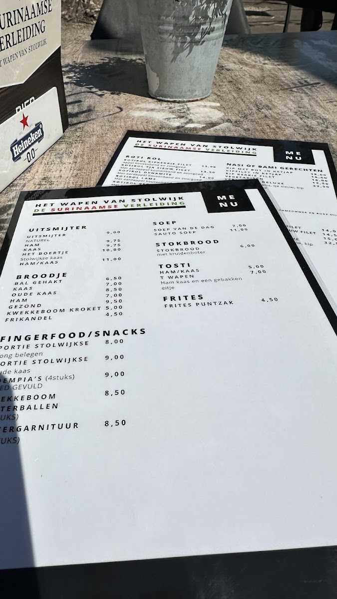 't Wapen van Stolwijk menu board
