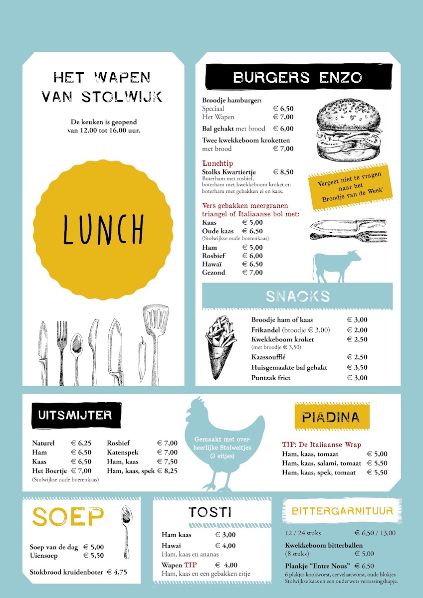 't Wapen van Stolwijk menu board