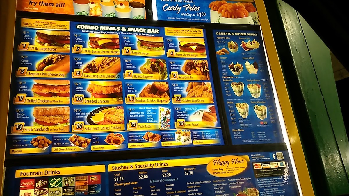 Stars Drive-in menu board