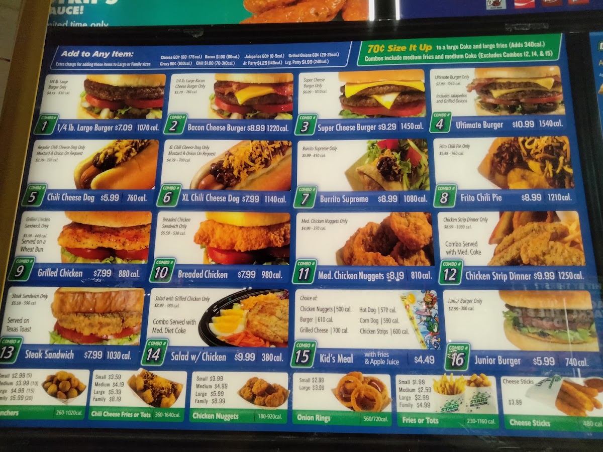 Stars Drive-in menu board