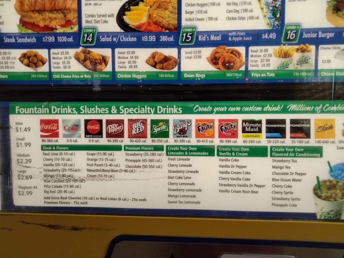 Stars Drive-in menu board