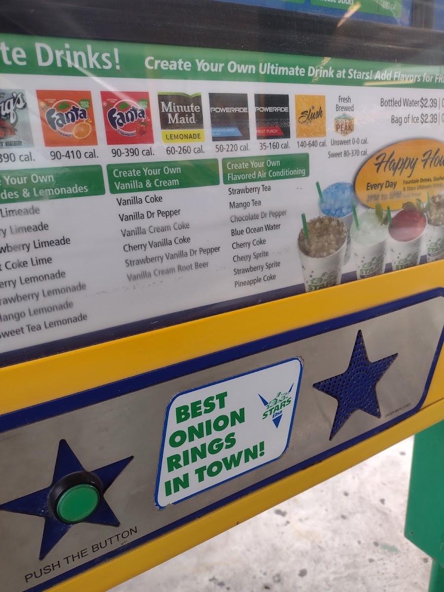 Stars Drive-in menu board