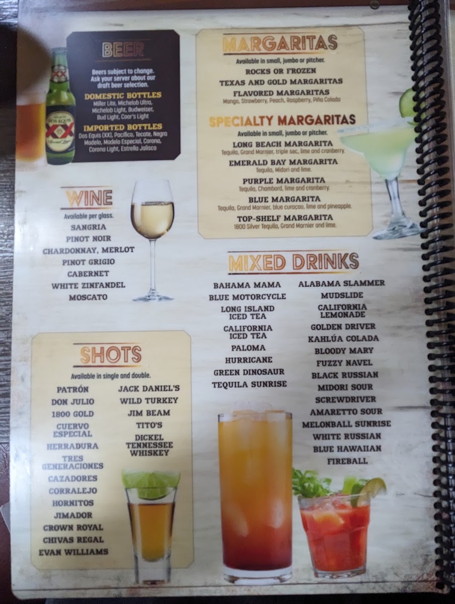 Casa Grande in Fairfield Glade menu board